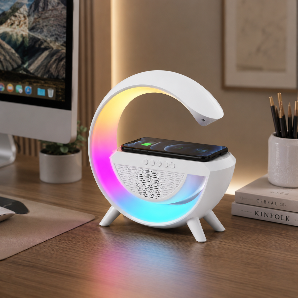 Led Wireless Charger Speaker