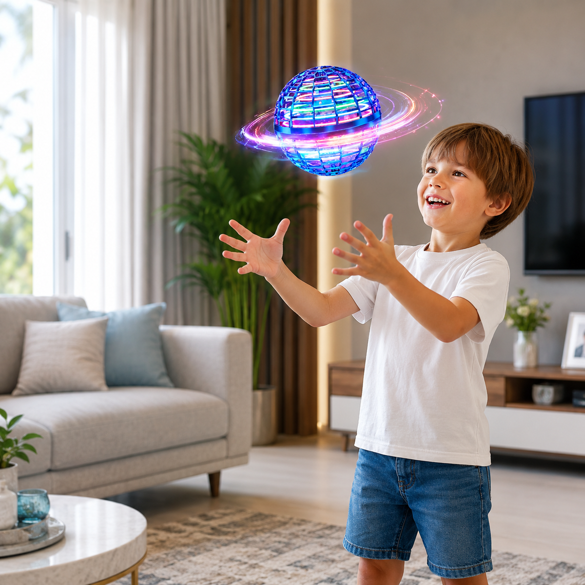 Flynova Pro Flying Spinner Ball – LED Hand-Controlled Boomerang Flying Toy for Kids & Adults