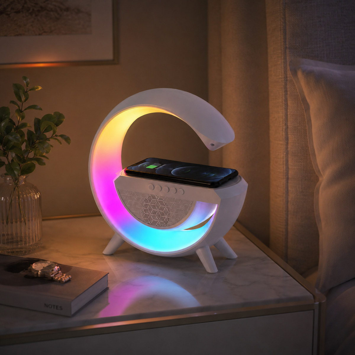 Led Wireless Charger Speaker