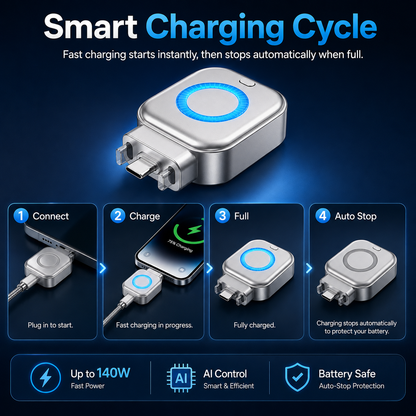 AI Smart Auto-Stop Charging Adapter